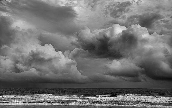 Storm clouds on the ocean
